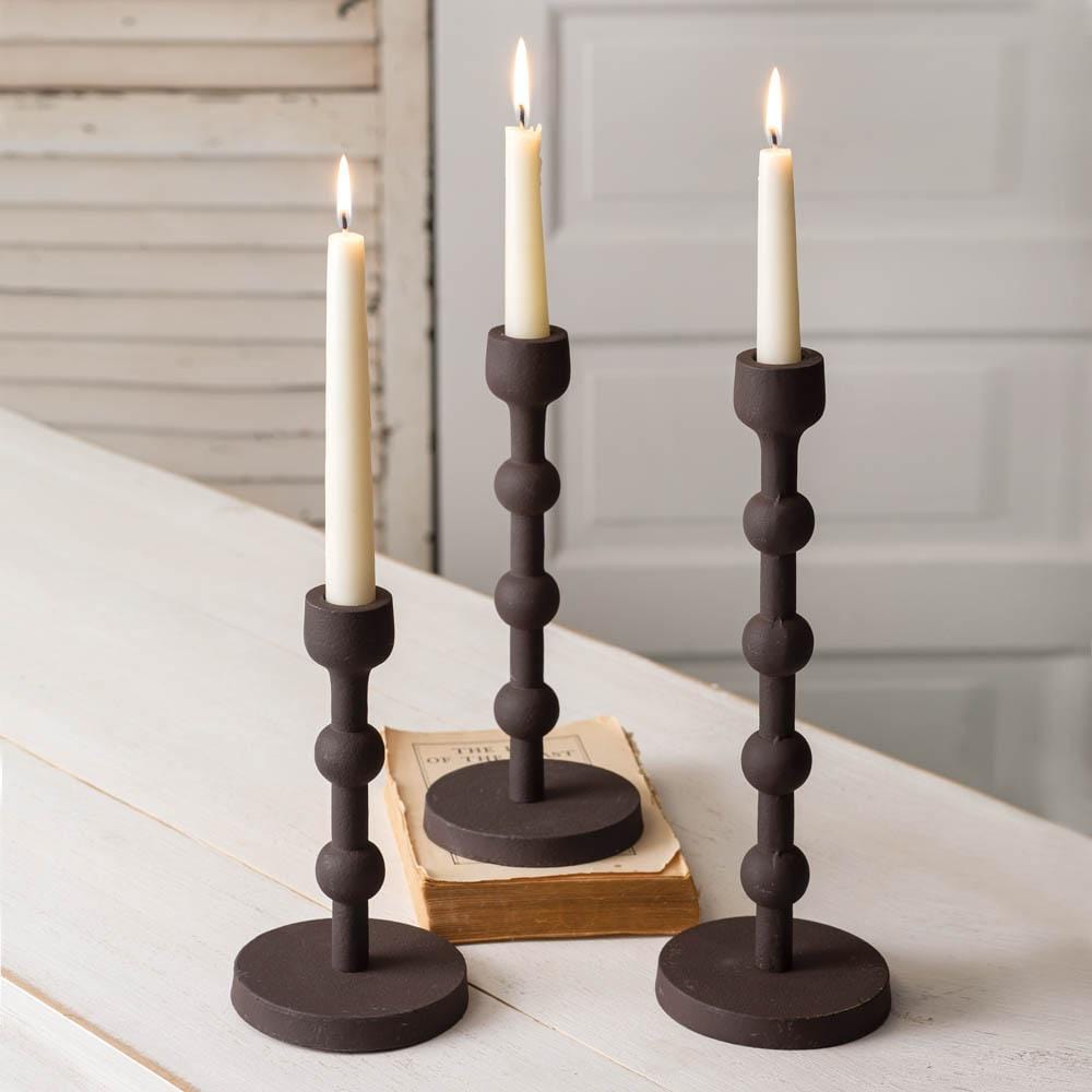 Set of Three Natural Candle Stick Holders – Thoughtful Goods