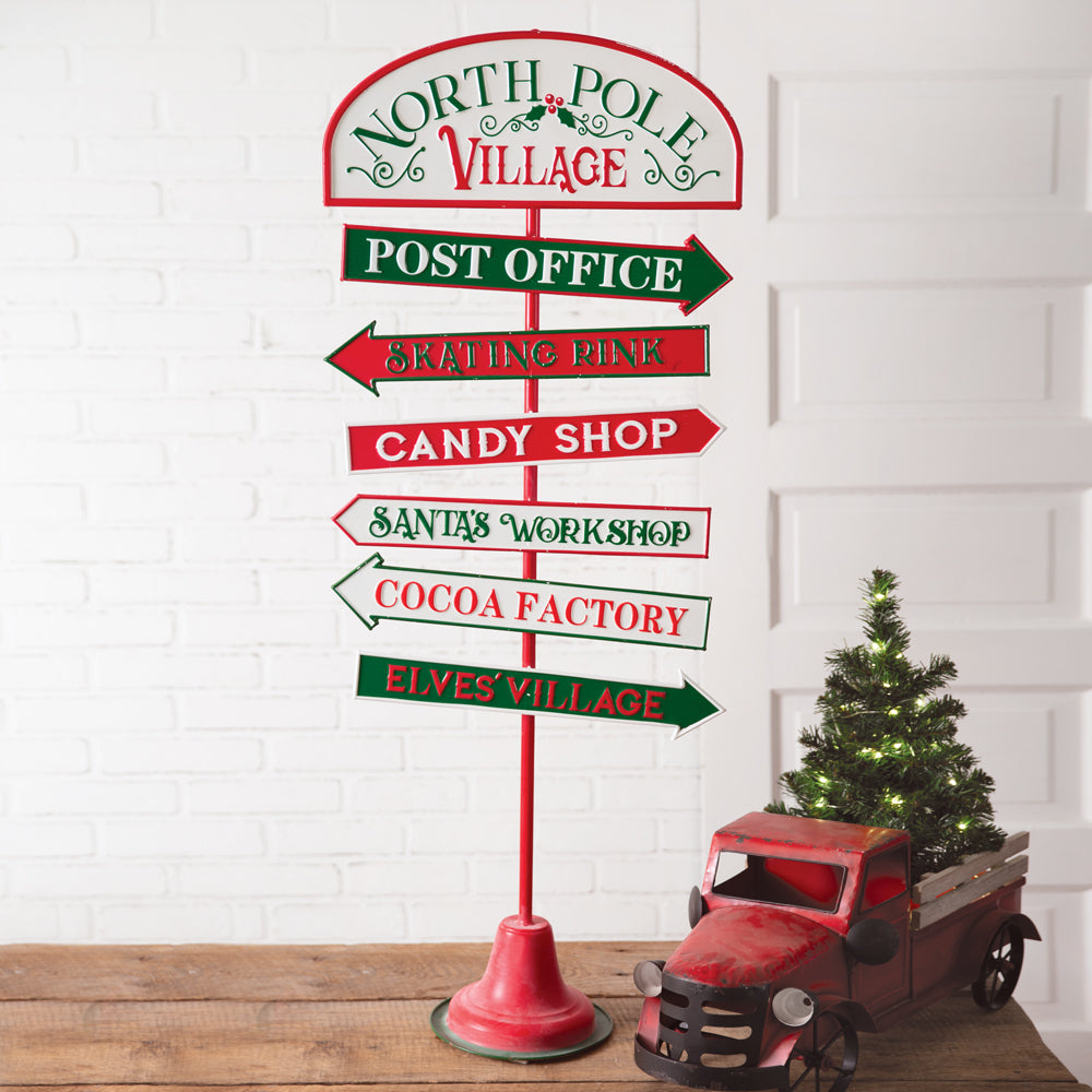 santas workshop north pole sign
