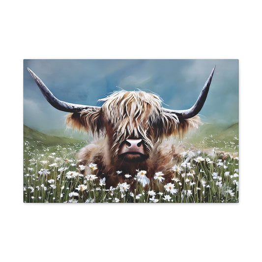 Highland Cow Decor Wall Canvas