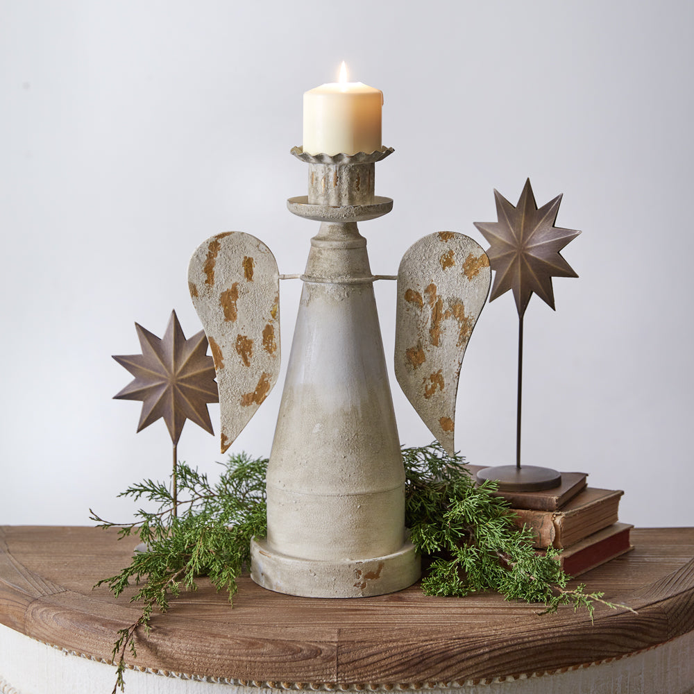 Charming Angel Pillar Candle Holder