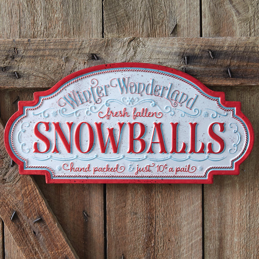 Cozy Snowball Farmhouse Wall Sign