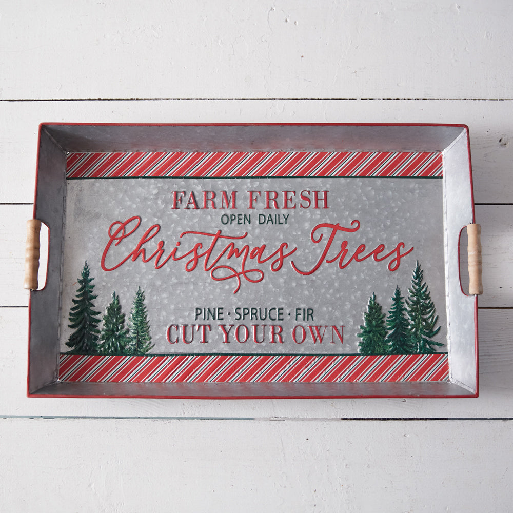 Farm Fresh Christmas Trees Tray