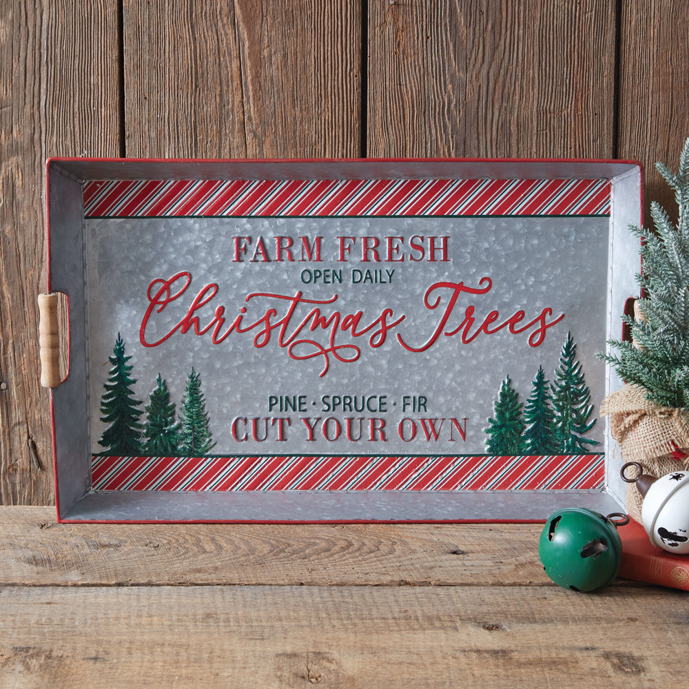 Farm Fresh Christmas Trees Tray