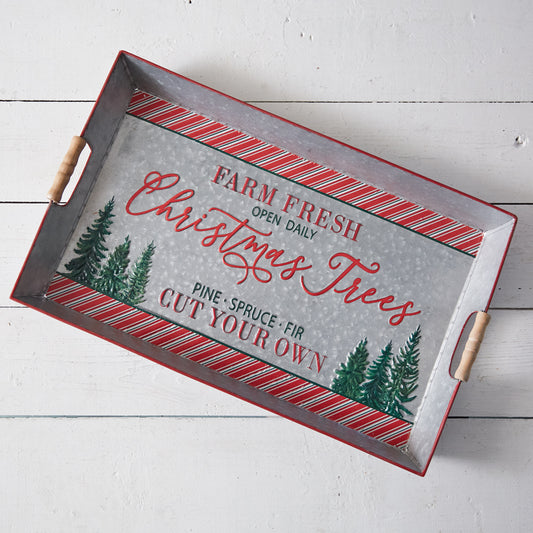 Farm Fresh Christmas Trees Tray