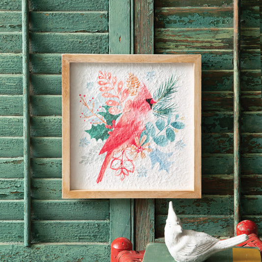 Charming Winter Wonderland Cardinal Wall Art