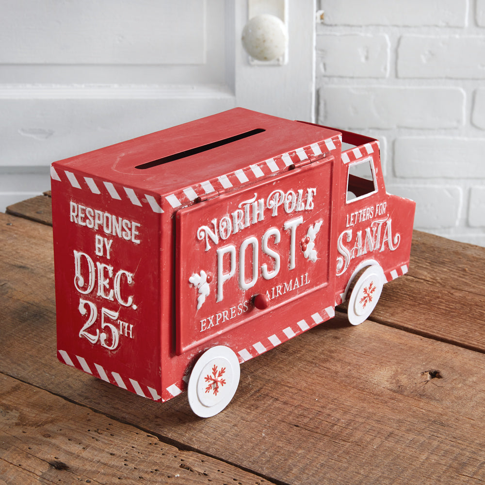 Charming North Pole Delivery Truck Decor