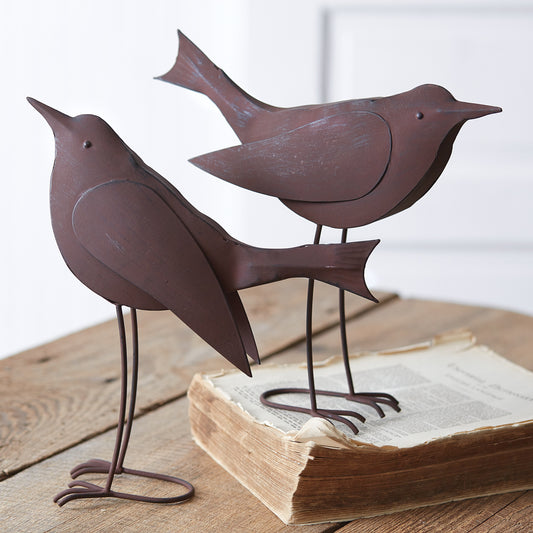 Set of Two Oversized Songbirds