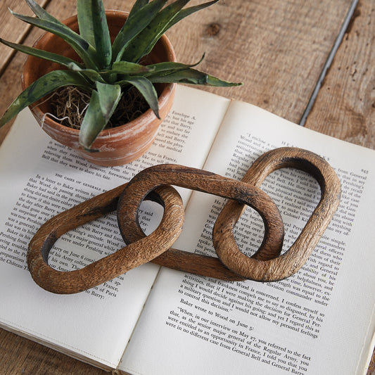 Wood Chain Tabletop Decor