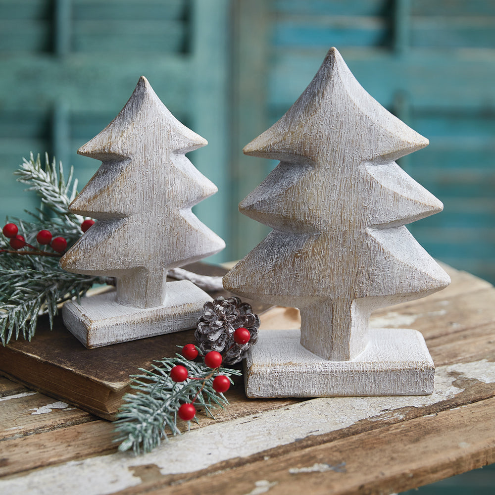 Pair of Rustic Woodland Trees