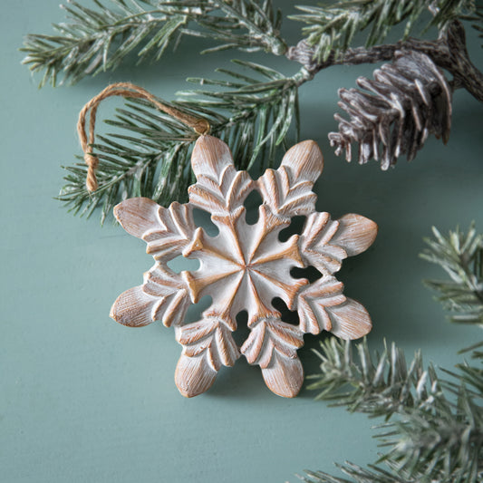 Resin Snowflake Ornament - Box of 4