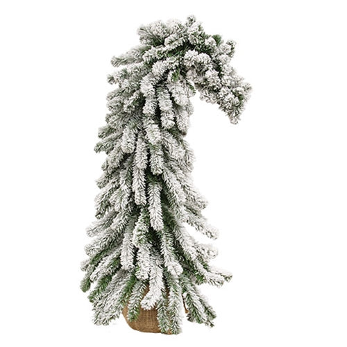 3 foot Bendable Flocked Alpine Tree with Burlap Base