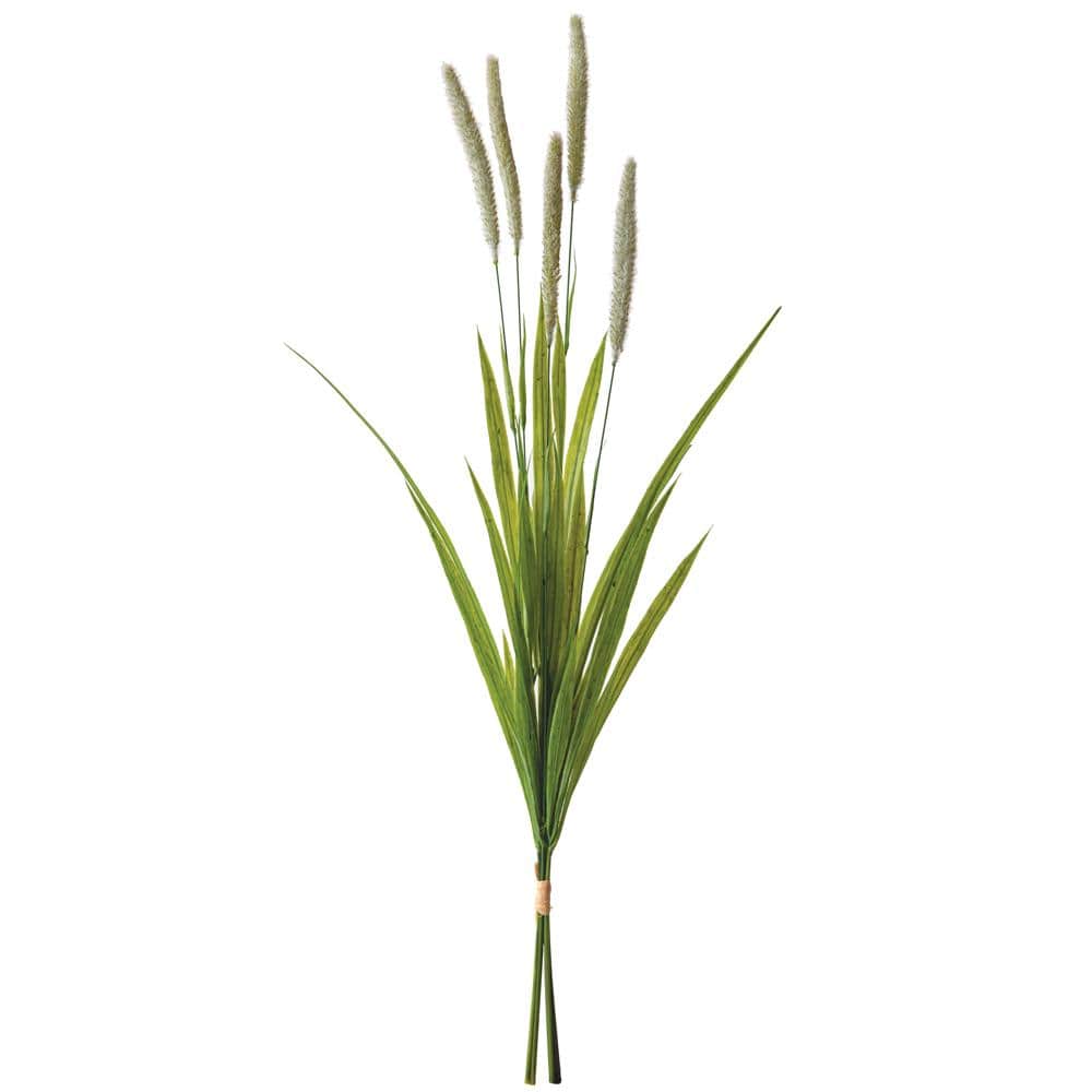 Cattail Spray with long tapering leaves and soft flowers on a dense spike, showcasing bendable branches for creative styling.