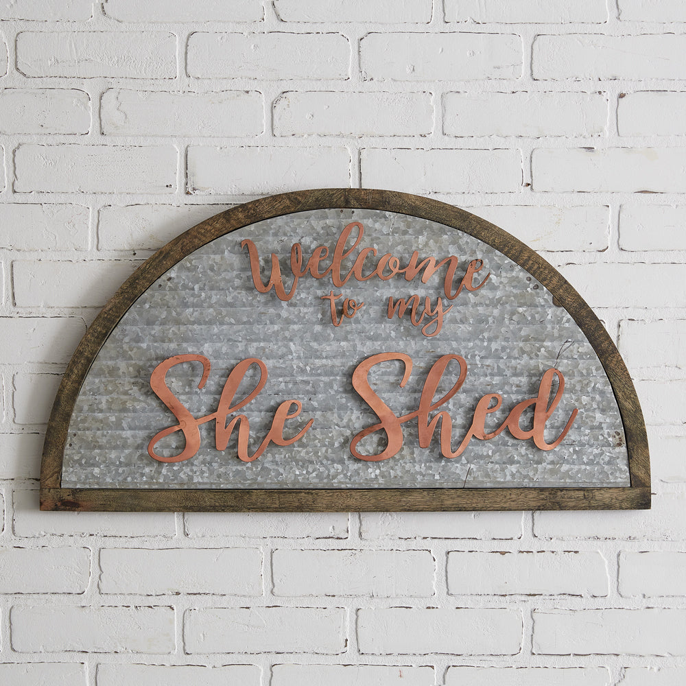 Galvanized She Shed Sign - Countryside Home Decor