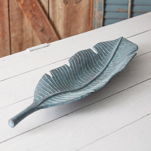 Verdigris Leaf Dish - Countryside Home Decor