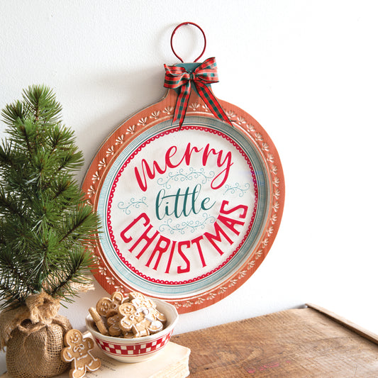 Merry Little Christmas Ornament Sign