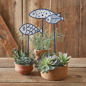 Set of Three Fish Garden Picks - Countryside Home Decor