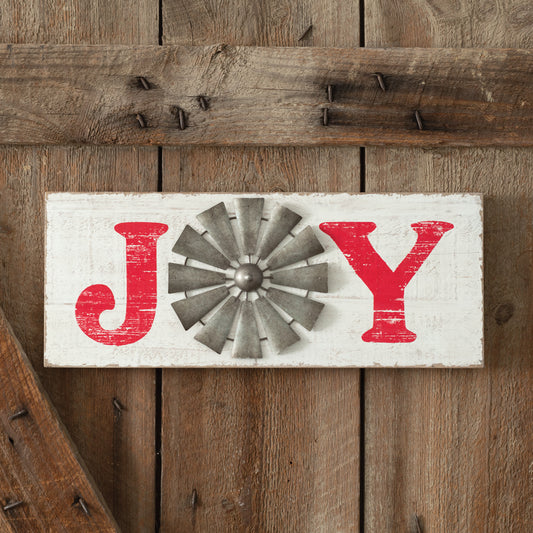 Farmhouse Joy Christmas Sign - Countryside Home Decor