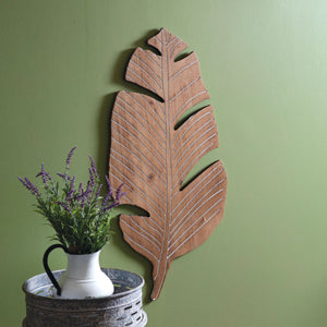 Banana Leaf Wood Wall Decor - Countryside Home Decor