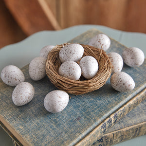 One Dozen Resin Quail Eggs - Countryside Home Decor