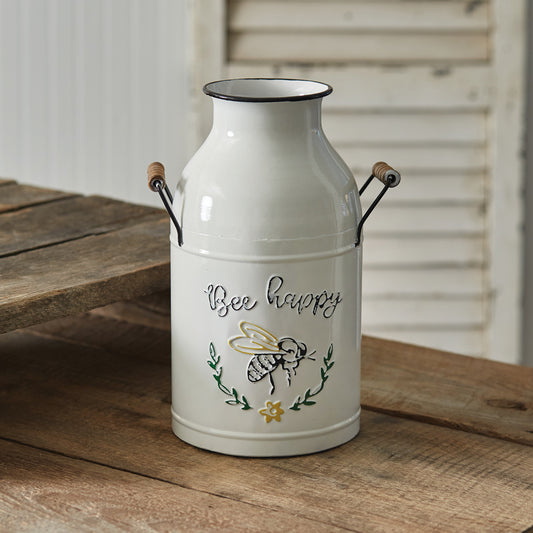 Bee Happy Jug with Wood Handles - Countryside Home Decor