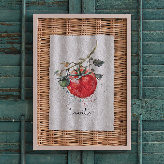 Framed Tomato Basket Art - Countryside Home Decor