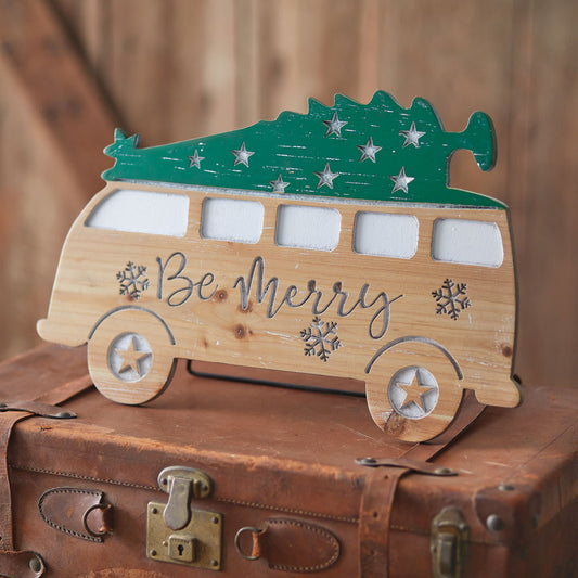 Tabletop Christmas Camper Van - Countryside Home Decor