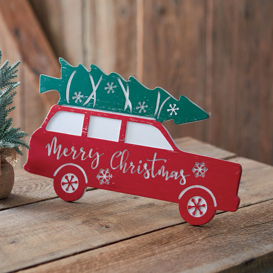 Tabletop Christmas Station Wagon - Countryside Home Decor