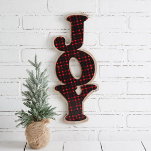 Buffalo Plaid Joy Wall Decor - Countryside Home Decor