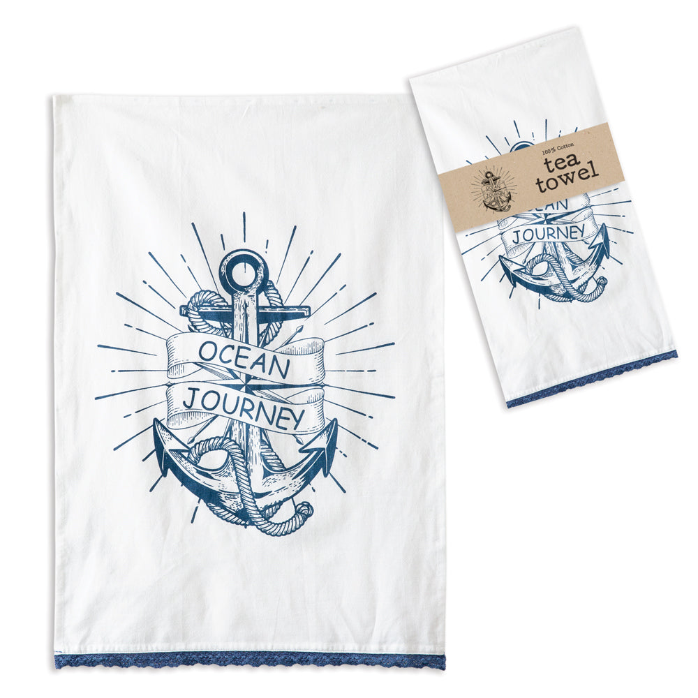 Ocean Journey Tea Towel - Box of 4 - Countryside Home Decor