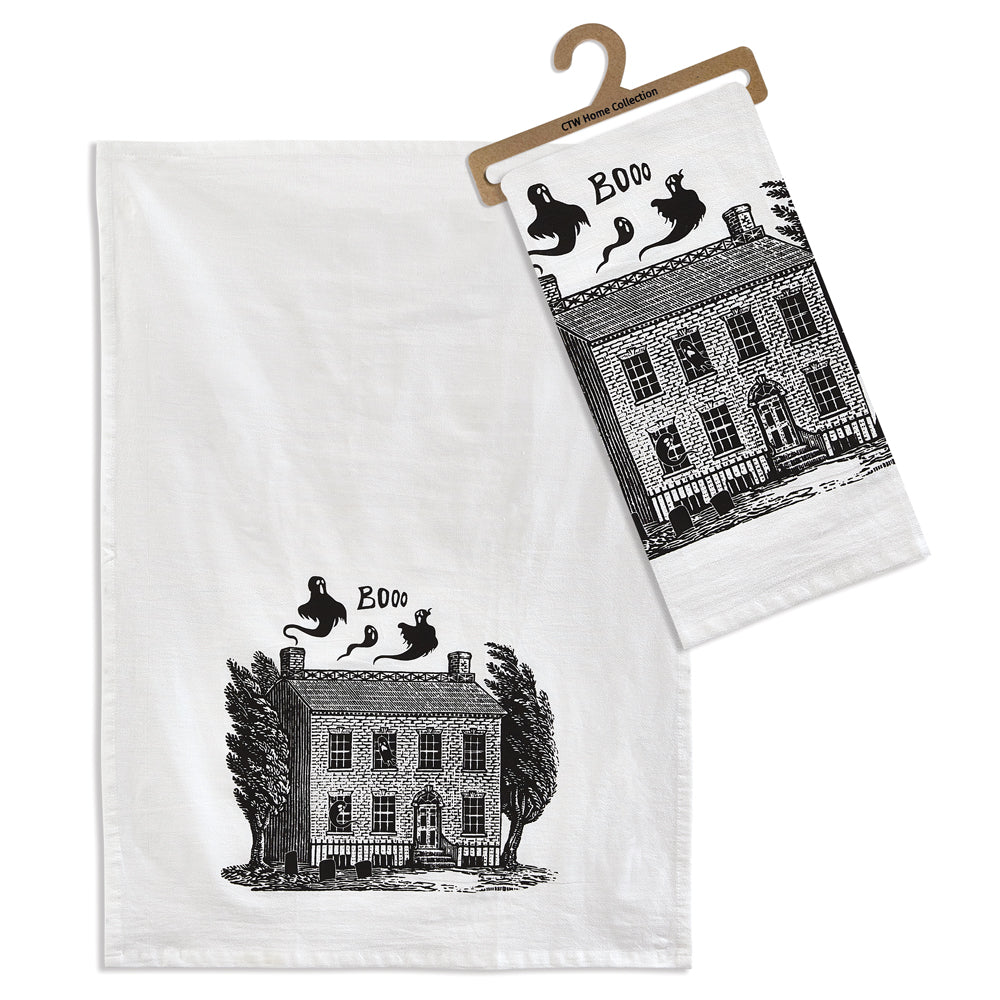 Haunted House Tea Towel - Box of 4 - Countryside Home Decor